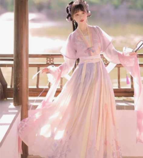 出〔洛苓〕原创汉服幽兰三件套，XL码，仅试...