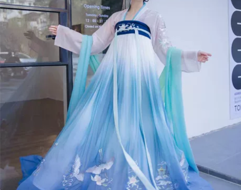 【鹤仙来】梨花渡原创汉服女 6米摆超仙飘逸...