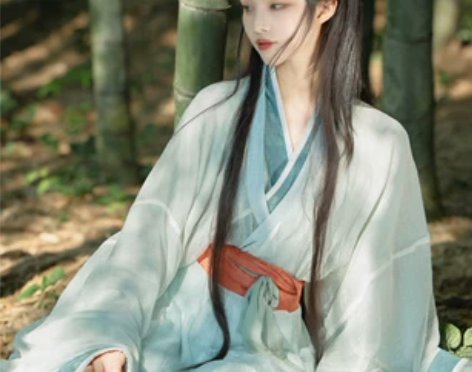 司南阁原创【春山空】汉服夏季女日常绿色晋襦...