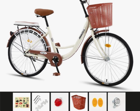 自行车女式成年轻便大人普通淑女通勤车男女学...