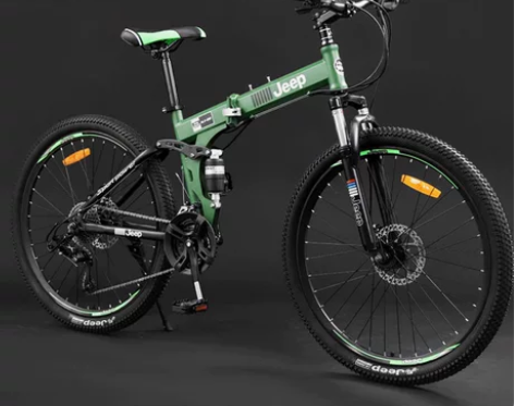 吉普JEEP折叠双减震软尾山地车自行车碟刹...