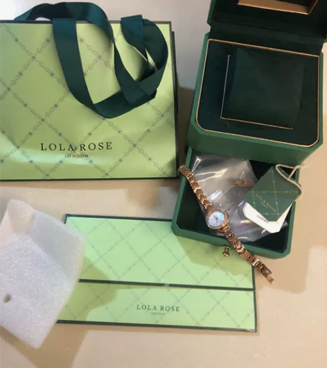 LOLA ROSE女士手表 玫瑰金贝母款小...