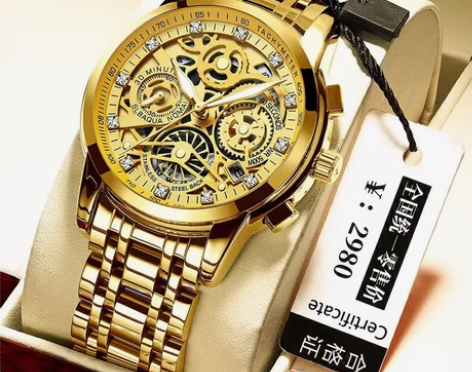 新款瑞士认证正品牌手表男士进口石英机芯非全...