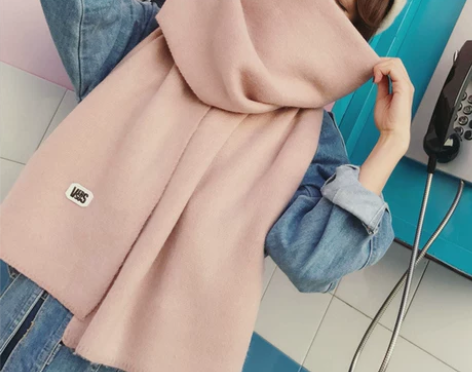 围巾女冬秋天季韩版百搭针织学生毛线围脖日系...