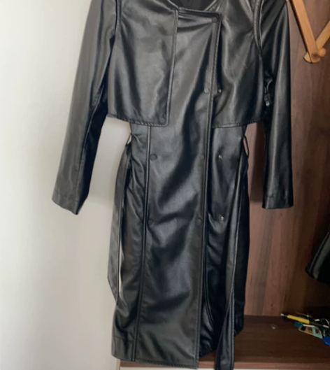 棒球Pu外套，中长款，155码，面料柔软，...