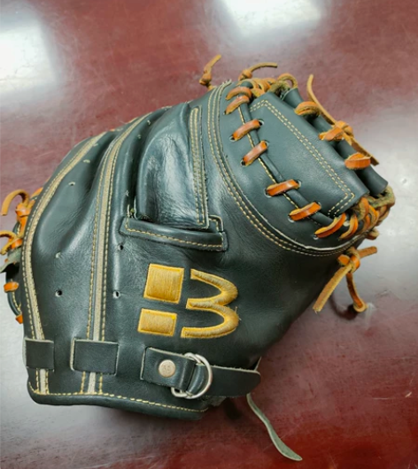 自用 Brett和牛皮硬式棒球捕手手套，下...