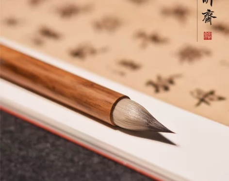 鸡距笔九紫一羊小楷毛笔专业级纯紫羊兼毫小号...