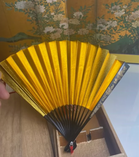 日本金箔银箔扇 折扇 扇子 京扇  大漆竹...