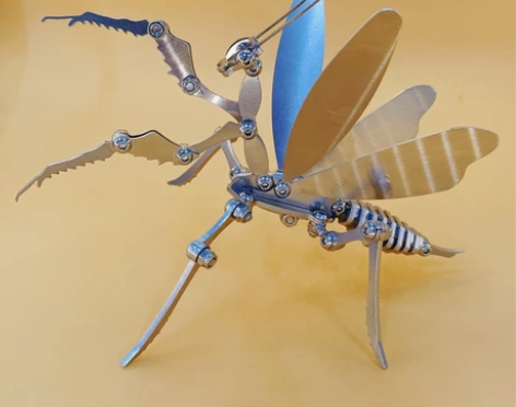 螳螂摆件 不锈钢静态设计感创意橱窗模型男生...