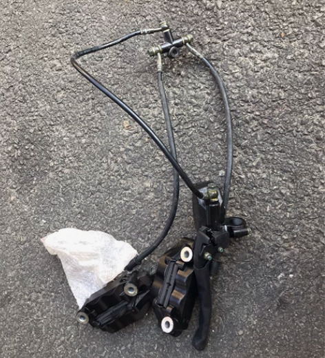 永源枭峰，小忍者350前碟刹泵总成！一拖二...