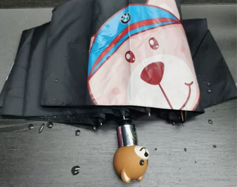 宝马全自动三折短柄小熊bwm晴雨伞