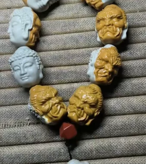 阿拉善彩玉一念神魔手持  尺寸40左右  ...