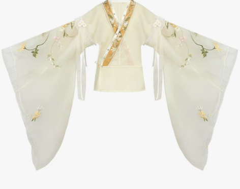 十三余小豆蔻儿[菊色悠然]绣花雏菊蝴蝶结大...