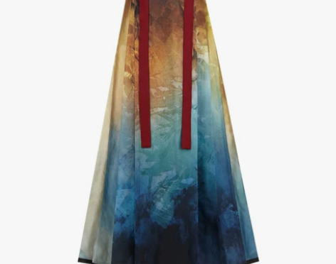 十三余小豆蔻儿[金鼓鸣]明制印花马面裙汉服...