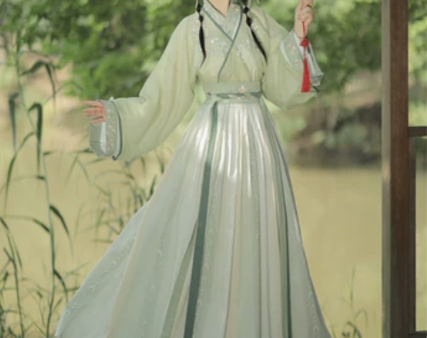 原创汉服女超仙晋制一片式齐腰套装2023年...