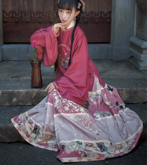 【十三余 小豆蔻儿】[云梦月升] 绣花圆领...