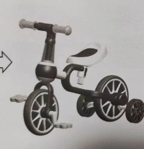 儿童两用脚踏车，不安装脚踏和辅助轮还能做平...