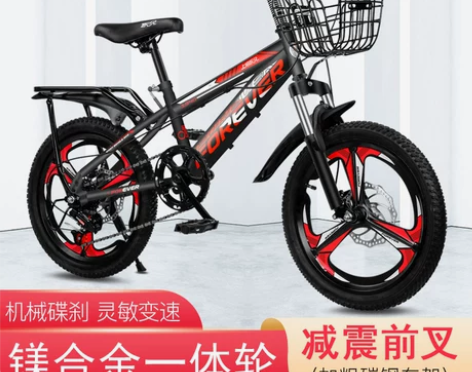 永久儿童自行车男孩中大童小女孩学生赛车脚踏...