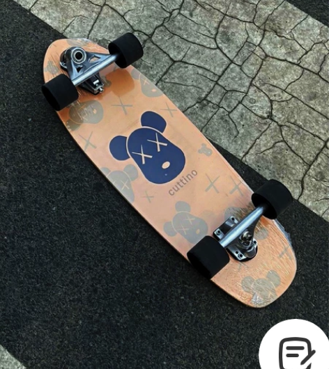 处理陆地冲浪板初学者冲浪刷街木酷成人儿童运...