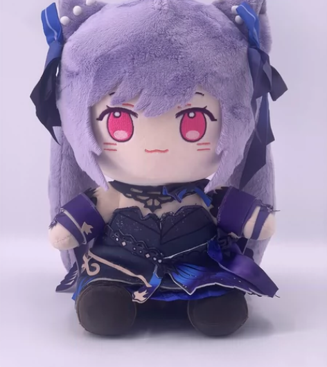 原神二次元毛绒玩具刻晴娃娃精致毛绒女孩礼物...