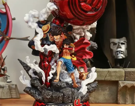 海贼王手办四挡路飞大猿王枪GK蛇人动漫雕像...