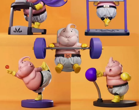 七龙珠手办布欧手办魔人布欧健身房创意布欧动...