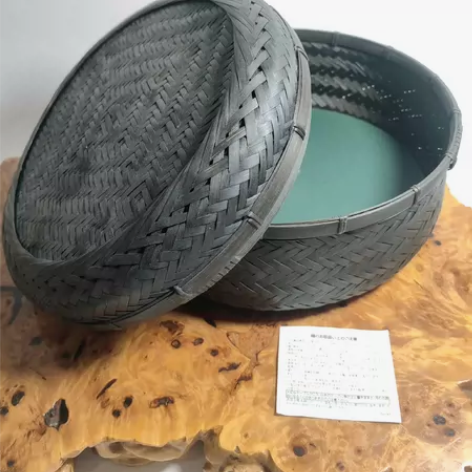竹编 日本回流 稀有手工竹编篮 茶仓 茶具...