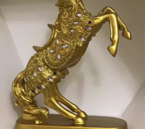 一对摆件工艺品办公室客厅现代创意骏马摆设 ...