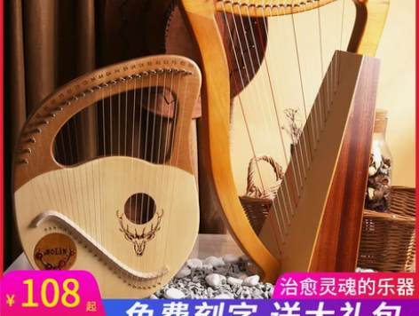 莫琳24弦竖琴19音莱雅琴16音小乐器便携...