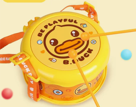 B.Duck小黄鸭手拍鼓儿童玩具0-1岁婴...