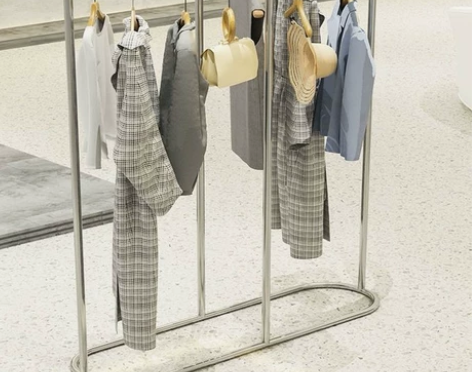 服装店展示架落地式衣服架子陈列椭圆形中岛架...