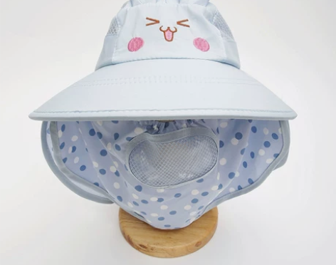 儿童遮阳帽男童夏季防紫外线遮脸女童太阳帽学...