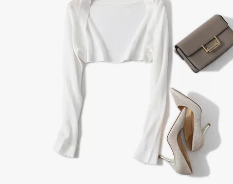 小披肩女短款夏外搭防晒衫开衫冰丝薄款长袖子...