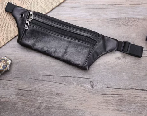 活动价20包邮！真皮男士腰包运动跑步户外腰...