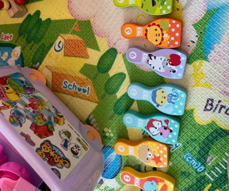 婴幼儿保龄球家里有两套，费雪品牌，出全新未...