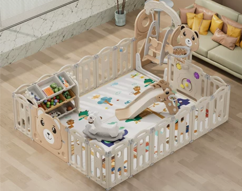 围栏防护栏婴儿游戏学步宝宝室内家用儿童地上...