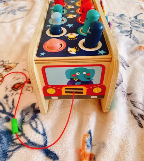 贝恩施 手摇铃可啃咬 益智宝宝音乐早教 大号打地鼠玩具儿童益...