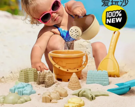 纽奇儿童沙滩玩具套装宝宝户外戏水沙漏铲子男...