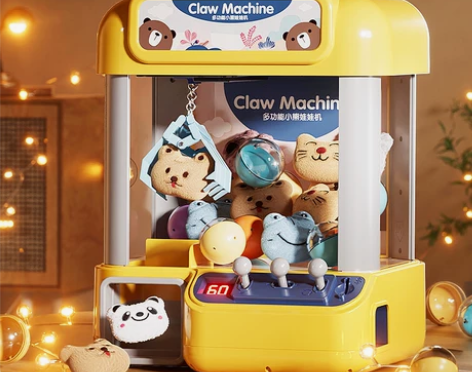 抓娃娃机小型儿童家用迷你夹公仔女孩网红六一...