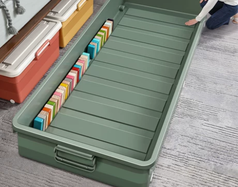 搬家出：星优床底收纳盒带轮扁平衣服收纳箱抽...