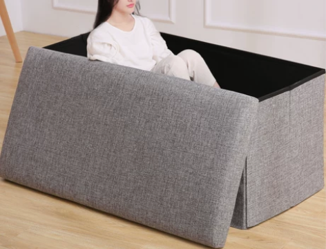 加厚款收纳箱 大号子布艺有盖储物箱家用整理...