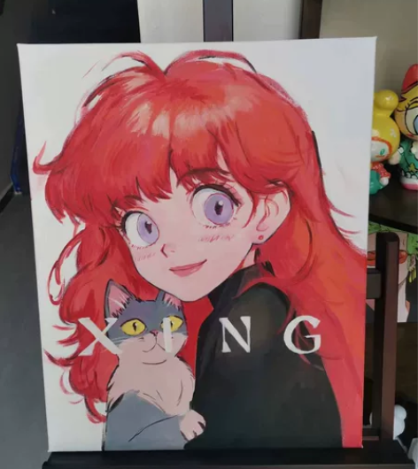 手绘代画 手绘定制 纯手绘 在线接单 丙烯...