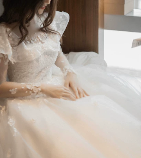定做婚纱转让 自己找了图6图7的样子，参考...