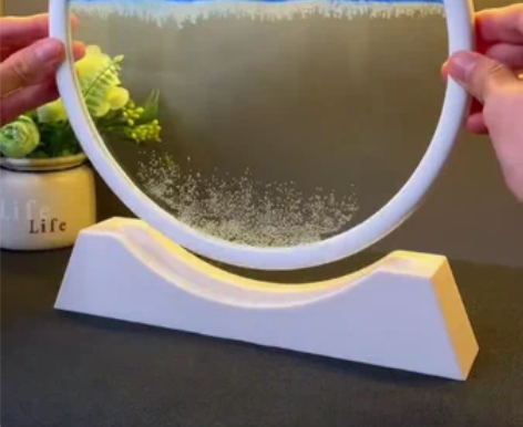 全新 流沙画创意沙漏摆件个性3d动态客厅办...