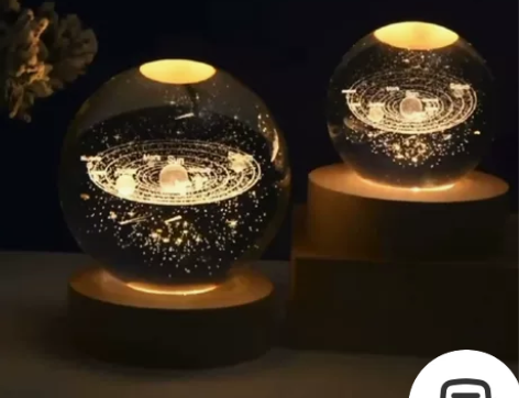 发光水晶球宇宙小夜灯桌面卧室摆件情侣闺蜜学...