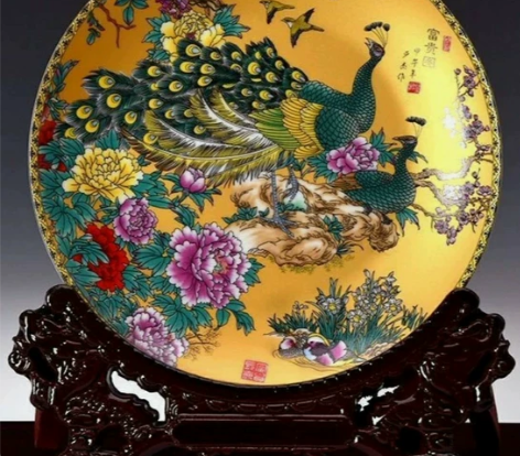 景德镇名家手工陶瓷器挂盘装饰品摆件盘客厅家...