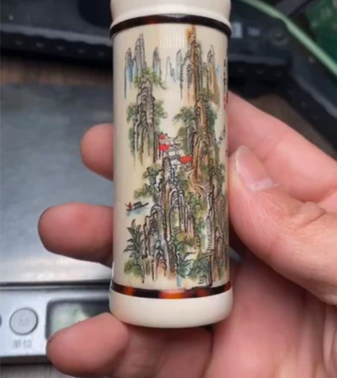 猛犸牙牙签筒装饰手把件 感兴趣的话点“我想...