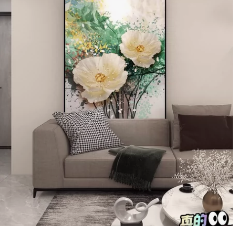 简约现代客厅装饰画抽象高级感沙发背景墙壁画...