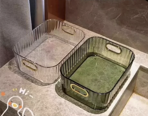 【破损包赔】网红轻奢透明收纳盒小红书桌面杂...