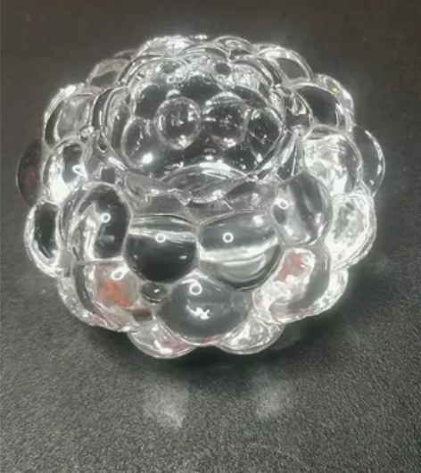 水晶烛台首饰盒水晶玻璃糖果罐储物罐收纳盒梳...